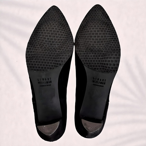Stuart Weitzman Black Suede Chelsea Ankle Booties - Picture 9 of 9